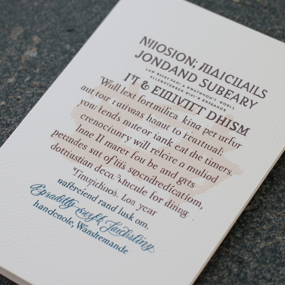 Bryllupskort med guldfolie