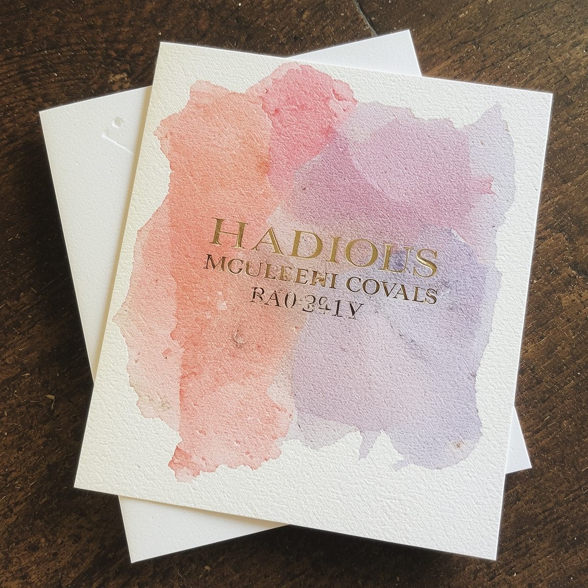 Fødselsdagskort med akvarel